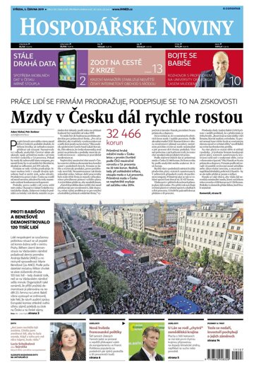 Obálka e-magazínu Hospodářské noviny 107 - 5.6.2019