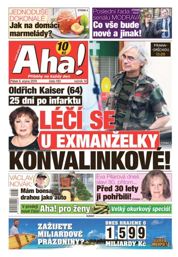 Obálka e-magazínu AHA! 9.8.2019