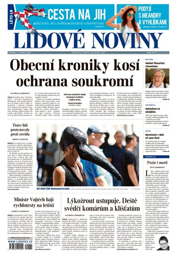Obálka e-magazínu Lidové noviny 3.8.2020