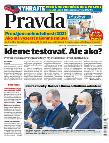 Obálka e-magazínu Pravda 13.1.2021