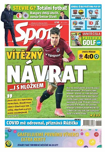 Obálka e-magazínu Sport 10.3.2021