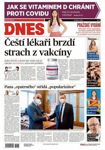 Obálka e-magazínu MF Dnes 8.4.2021