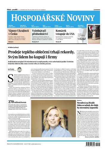 Obálka e-magazínu Hospodářské noviny 248 - 23.12.2022
