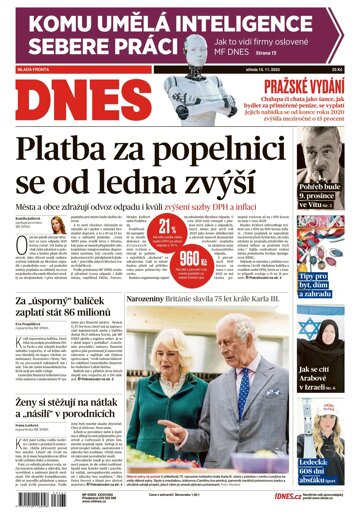 Obálka e-magazínu MF Dnes 15.11.2023