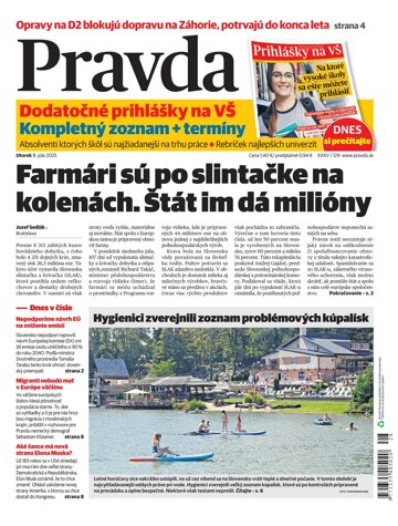 Obálka e-magazínu Pravda 8. 7. 2025
