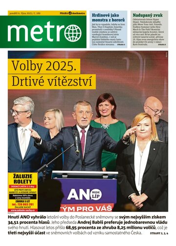 Obálka e-magazínu deník METRO 6.10.2025