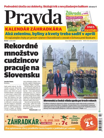 Obálka e-magazínu Pravda 1. 4. 2026