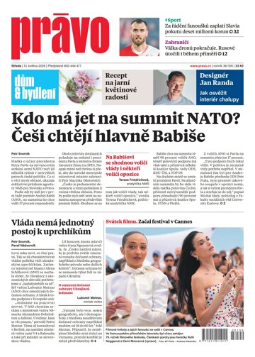 Obálka e-magazínu Deník Právo 13.5.2026