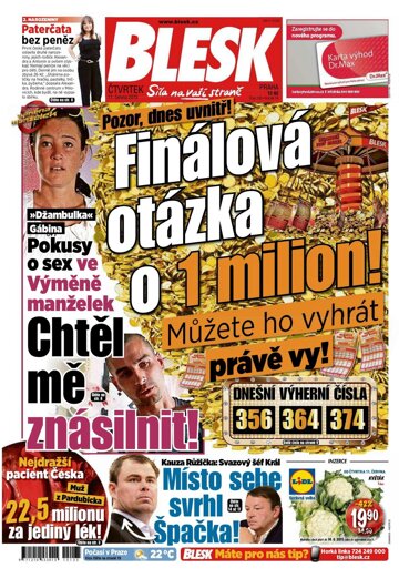 Obálka e-magazínu Blesk 11.6.2015