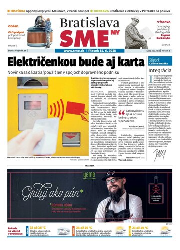 Obálka e-magazínu SME MY Bratislava 15/6/2018