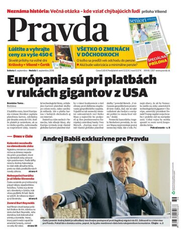 Obálka e-magazínu Pravda 8.9.2018