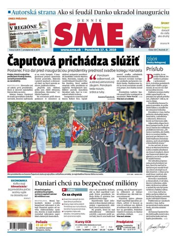 Obálka e-magazínu SME 17.6.2019