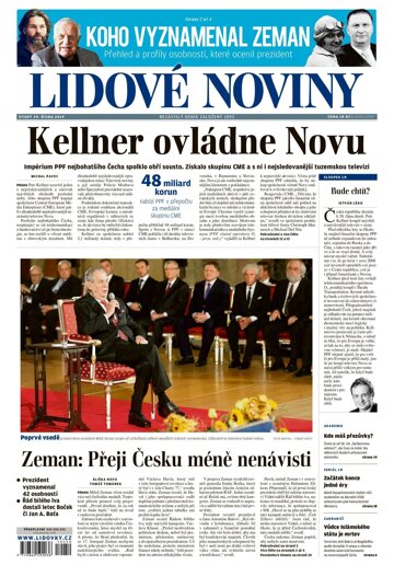 Obálka e-magazínu Lidové noviny 29.10.2019