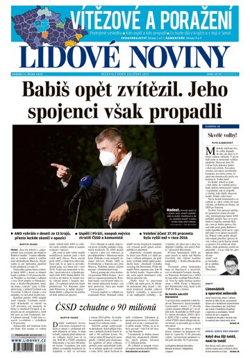 Obálka e-magazínu Lidové noviny 5.10.2020