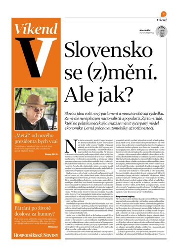 Obálka e-magazínu Hospodářské noviny - příloha Víkend 188- 29.9.2023 Víkend