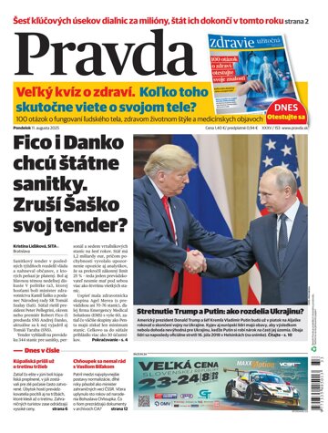 Obálka e-magazínu Pravda 11. 8. 2025