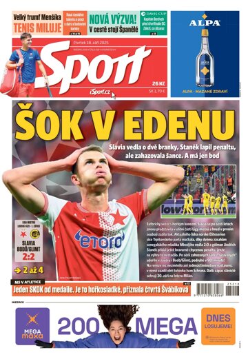 Obálka e-magazínu Sport 18.9.2025