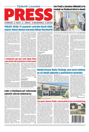 Obálka e-magazínu Lounský press 42/2026