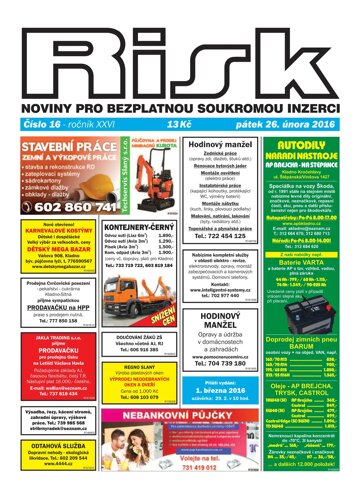 Obálka e-magazínu Risk 16/2016