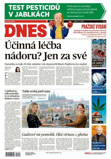 Obálka e-magazínu MF Dnes 13.11.2018