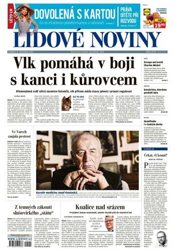 Obálka e-magazínu Lidové noviny 8.7.2019