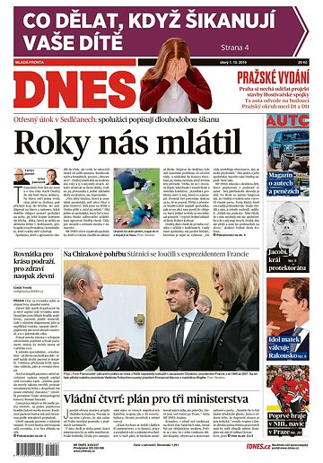 Obálka e-magazínu MF Dnes 1.10.2019