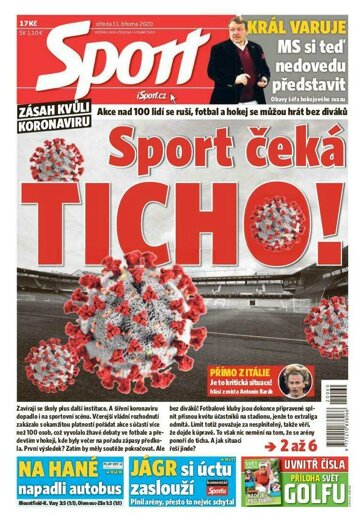 Obálka e-magazínu Sport 11.3.2020