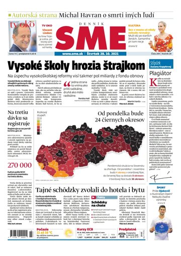 Obálka e-magazínu SME 28-10-2021