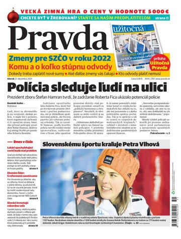 Obálka e-magazínu Pravda 21. 12. 2021