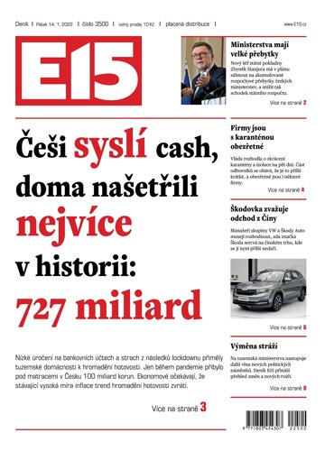 Obálka e-magazínu E15 14.1.2022