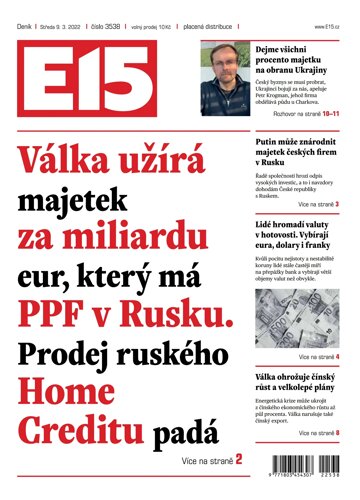 Obálka e-magazínu E15 9.3.2022