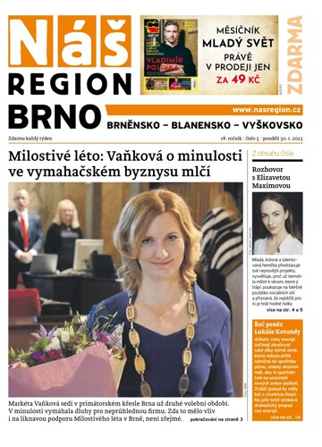 Obálka e-magazínu Náš Region - Brno 5/2023