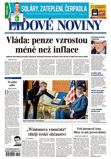 Obálka e-magazínu Lidové noviny 16.2.2023