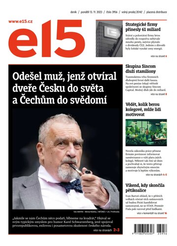 Obálka e-magazínu E15 13.11.2023