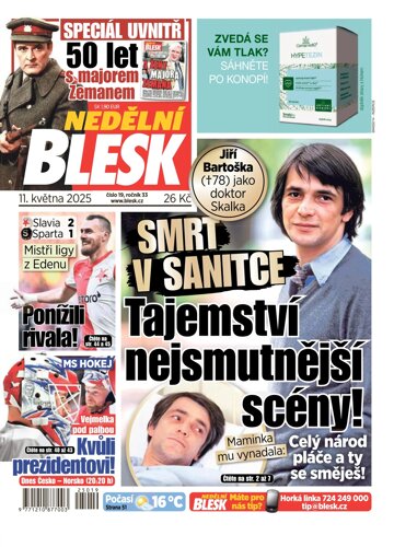 Obálka e-magazínu Nedělní Blesk 11.5.2025