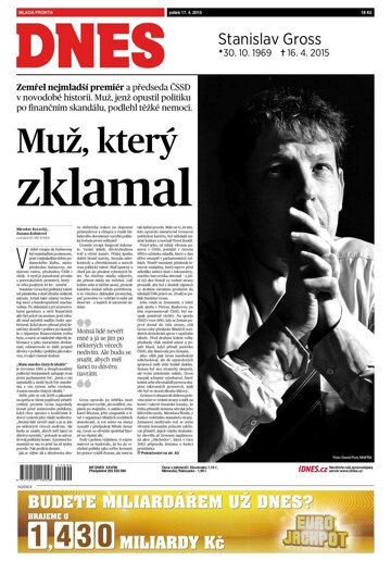 Obálka e-magazínu MF Dnes 17.4.2015