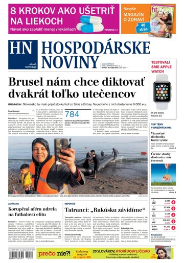 Obálka e-magazínu Hospodárske noviny 28.05.2015