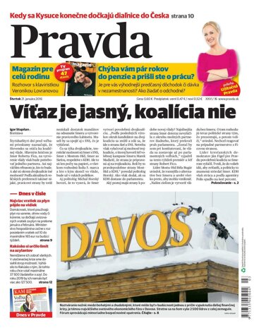 Obálka e-magazínu Pravda 21.1.2016