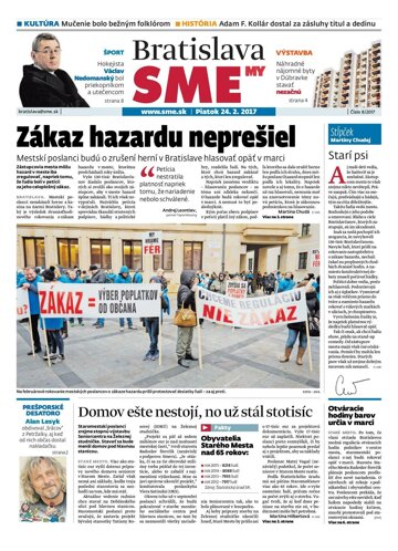 Obálka e-magazínu SME MY Bratislava 24/2/2017