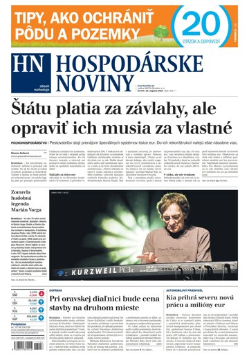 Obálka e-magazínu Hospodárske noviny 10.08.2017