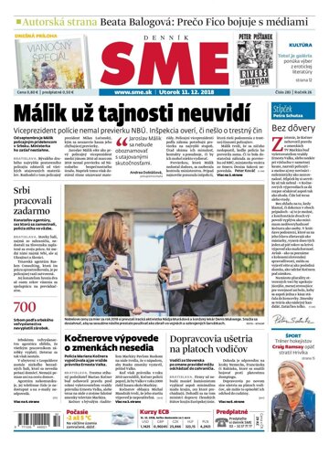 Obálka e-magazínu SME 11.12.2018