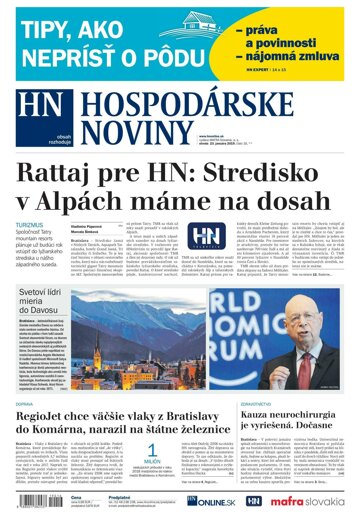 Obálka e-magazínu Hospodárske noviny 23.01.2019