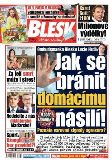 Obálka e-magazínu Blesk 1.4.2020