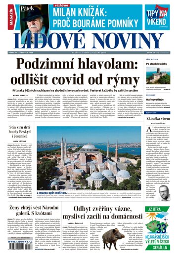 Obálka e-magazínu Lidové noviny 10.7.2020