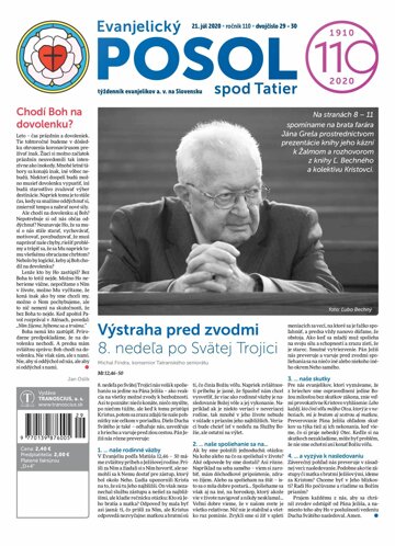 Obálka e-magazínu Evanjelický posol spod Tatier 29.30.2020