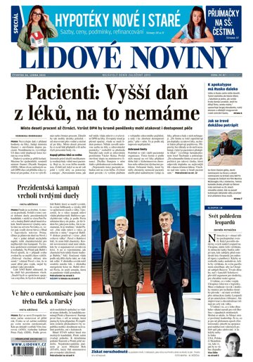 Obálka e-magazínu Lidové noviny 26.1.2023