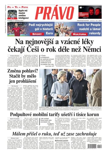 Obálka e-magazínu Deník Právo 17.6.2024
