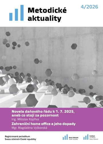 Obálka e-magazínu Metodické aktuality Svazu účetních 4/2026