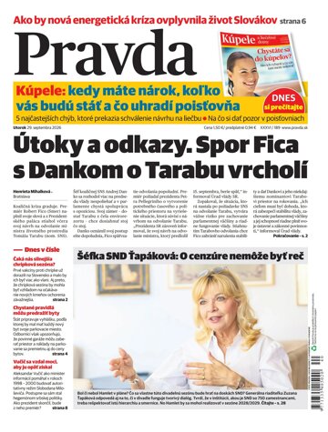 Obálka e-magazínu Pravda 29. 9. 2026