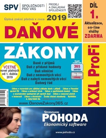 Obálka knihy Daňové zákony 2019 ČR XXL ProFi (díl první, první vydání)
